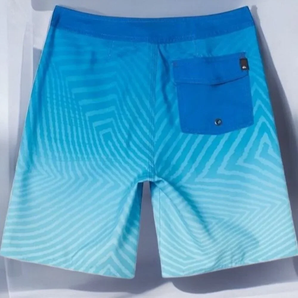 Quiksilver Boys Youth 17 inch Boardshorts Pocket Blue New Size 27 /Large 12-14